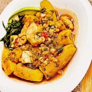 Matooke / Irish potatoes & Fish